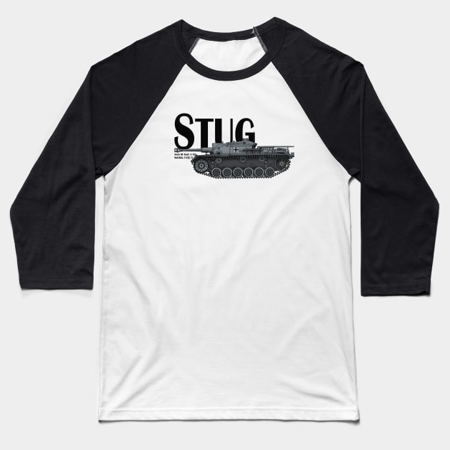 StuG III Tank Baseball T-Shirt by General-Rascal